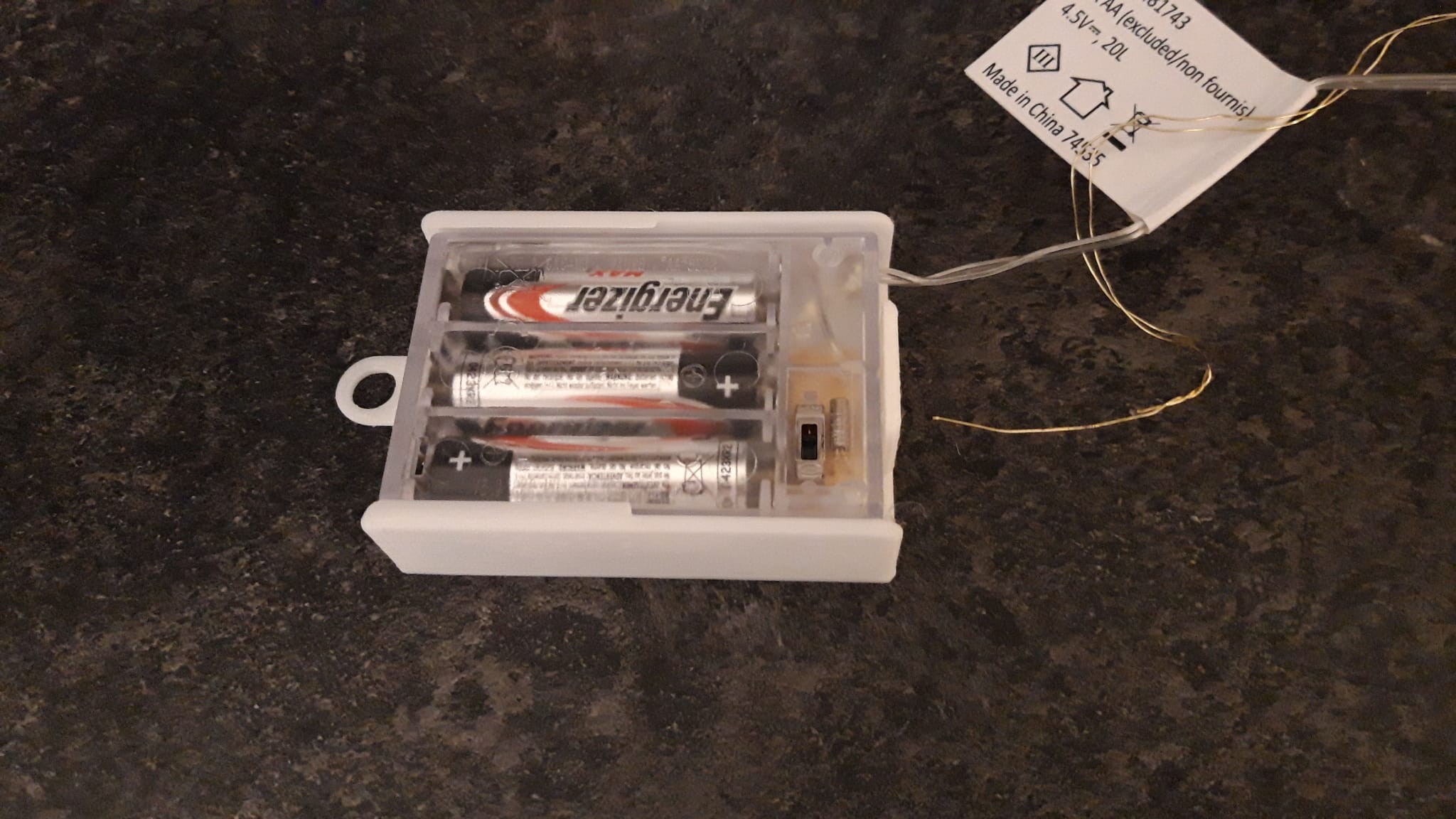 Halter für LEDLichterketteBatteriebox/ Holder for LEDStrip Battery