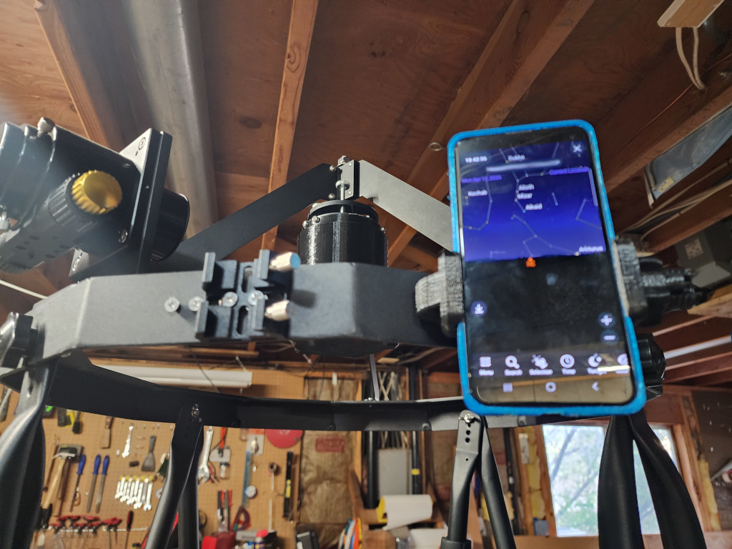 Phone mount for Hubble Optics UL18 Dobsonian telescope 3D model