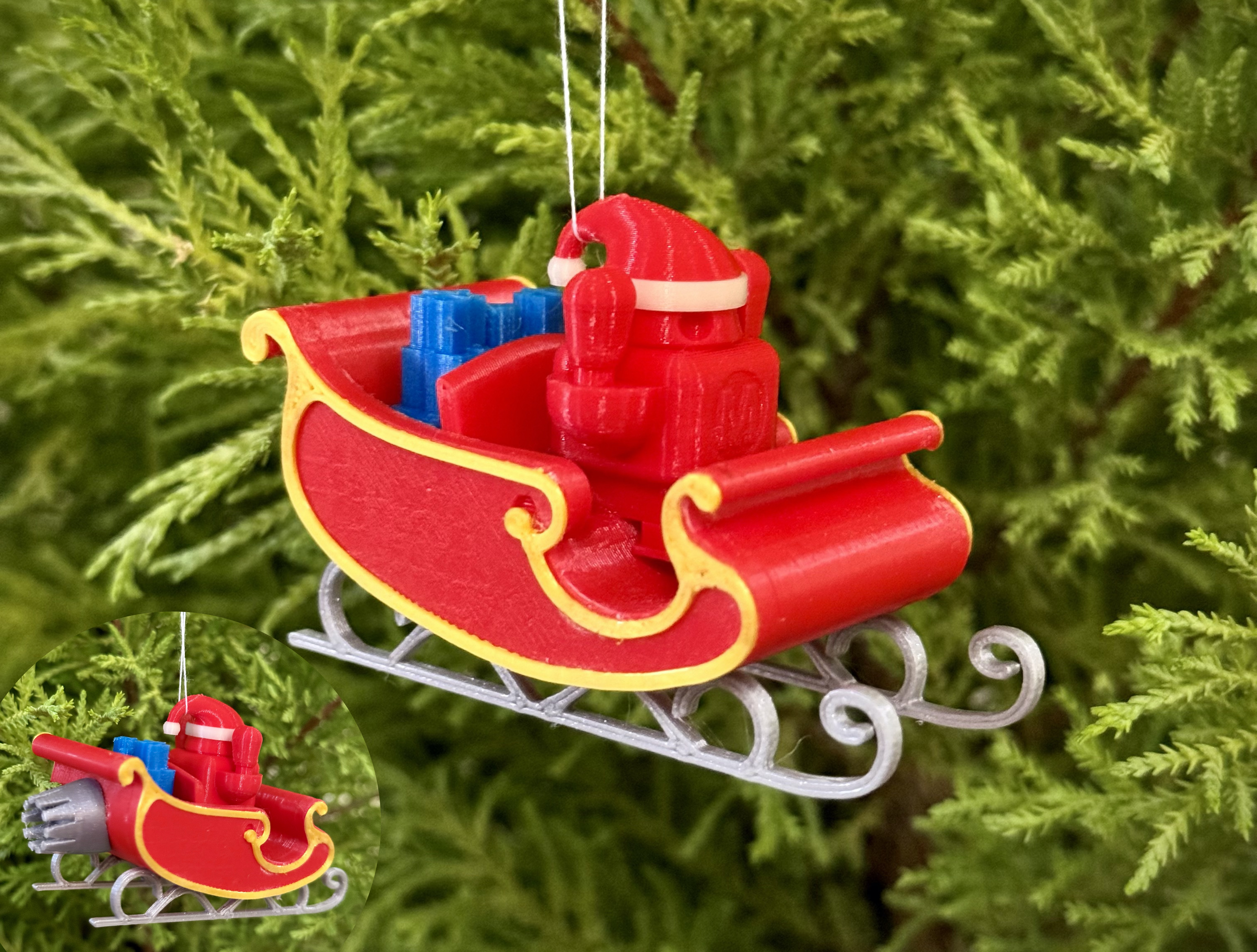 Maker Faire Sleigh Ornament With Jet Engine