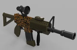 Tactical Assault Rifle Legendary Fortnite Battle Royale 3D Printed