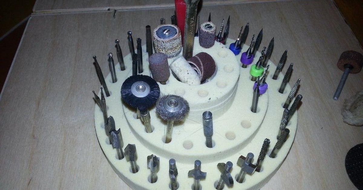 Dremel Tool (60) Bit Holder by LeoK Download free STL model