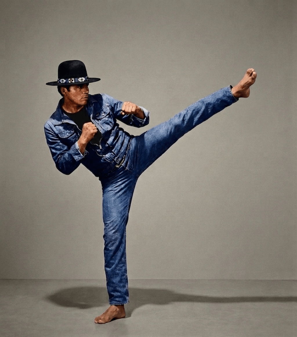 Billy Jack - Billy (Tom Laughlin) High Kick - 1971