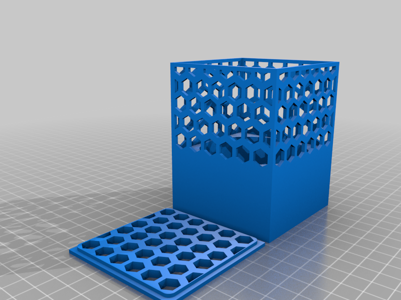 Hexagonal pencil cup