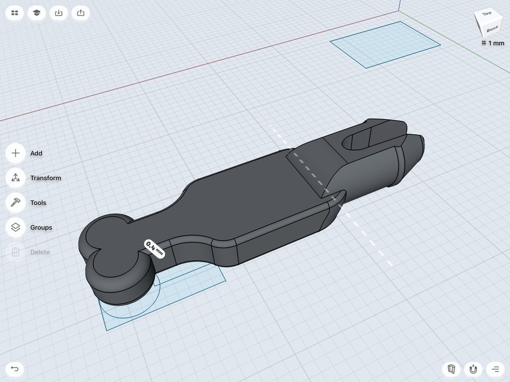 Miniatura 2 do modelo 3D Dino Bone peg for Flexi Rex