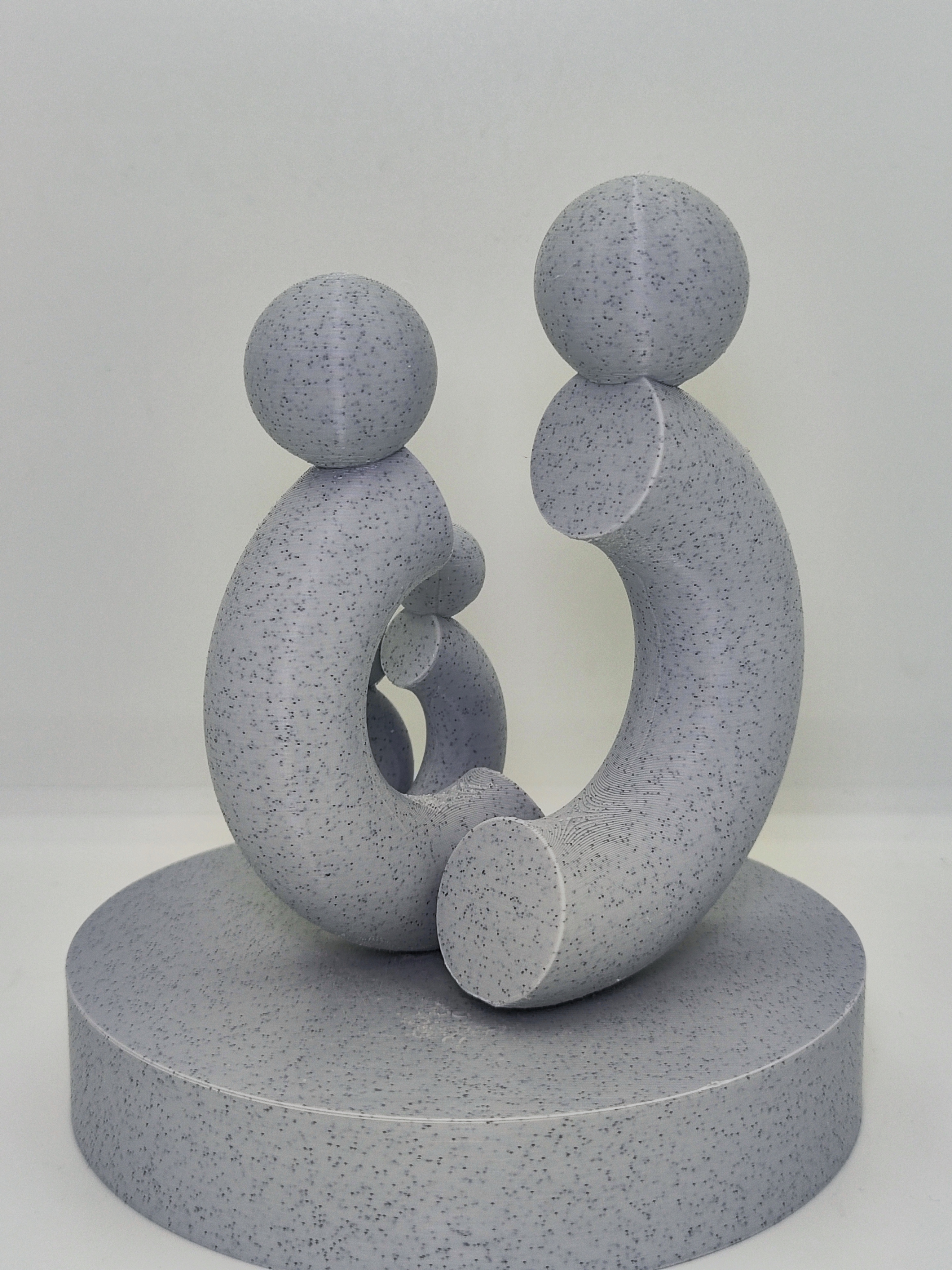 Modern art family statue