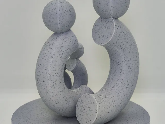 Modern art family statue