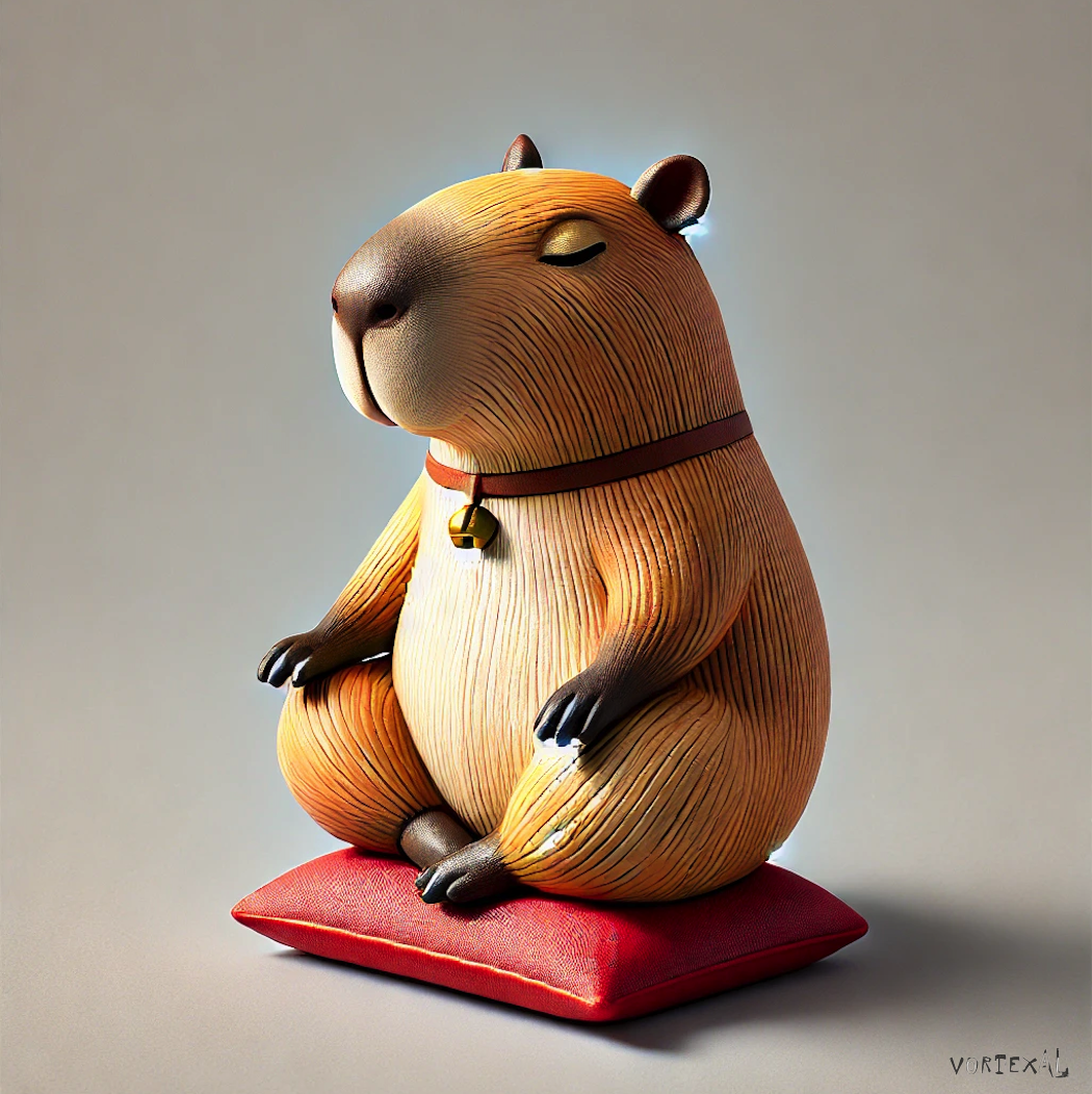 Meditating Capybara | 3D Printable Figurine