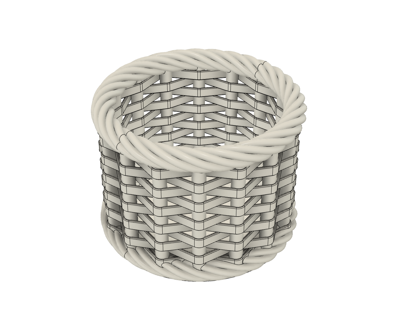 Miniatura 3 do modelo 3D Small woven basket