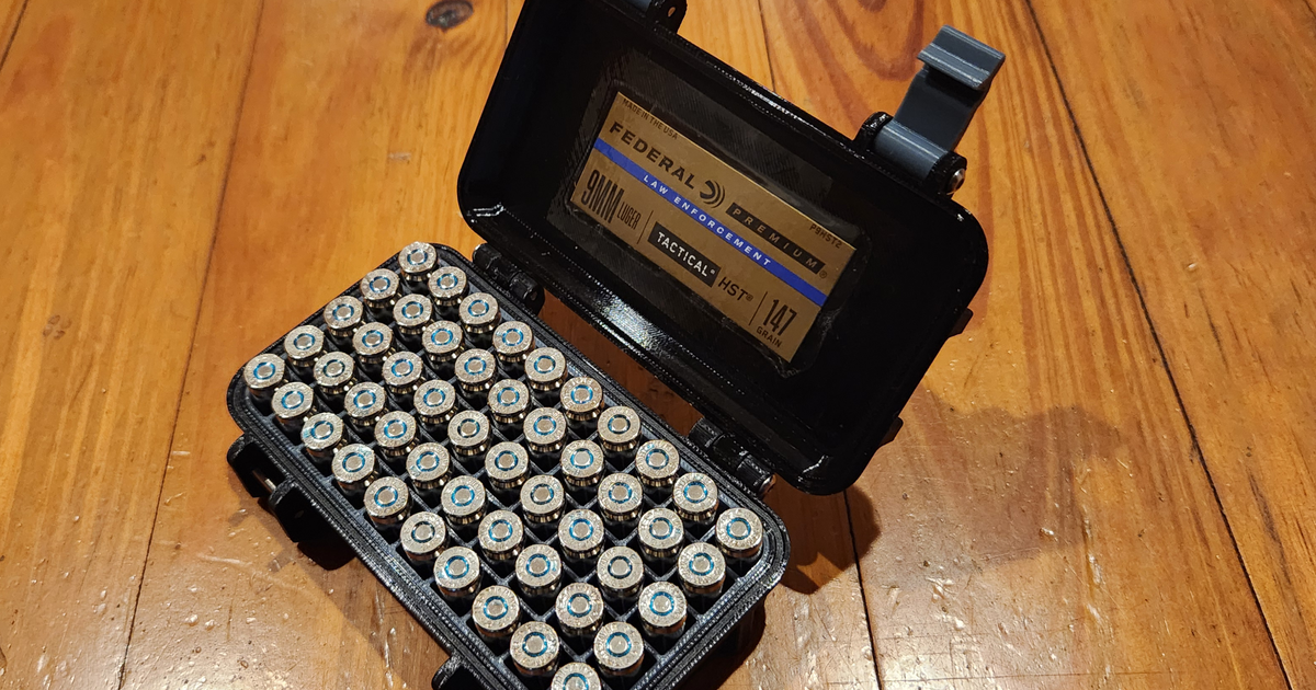 RUGGED 9MM AMMO BOX W/ GASKET by TheCafeRacer Download free STL model
