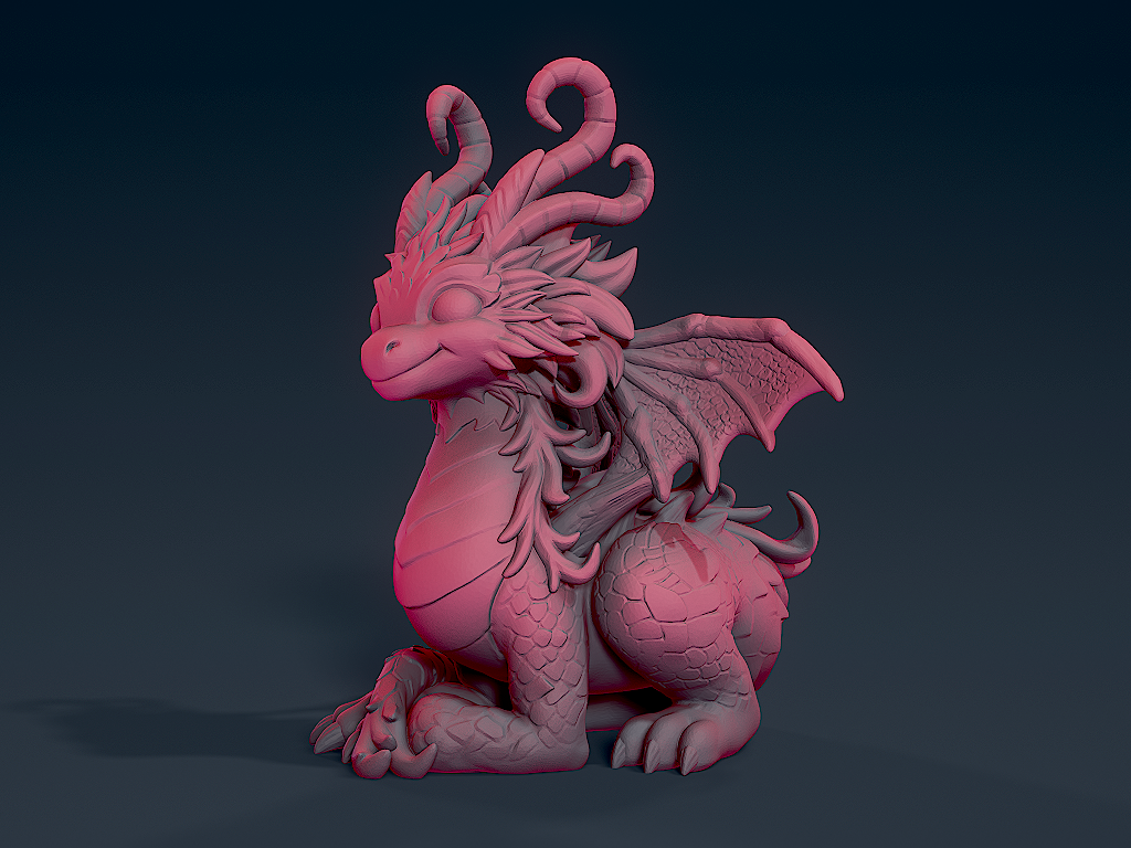 Miniatura 3 do modelo 3D Cute Dragon 2