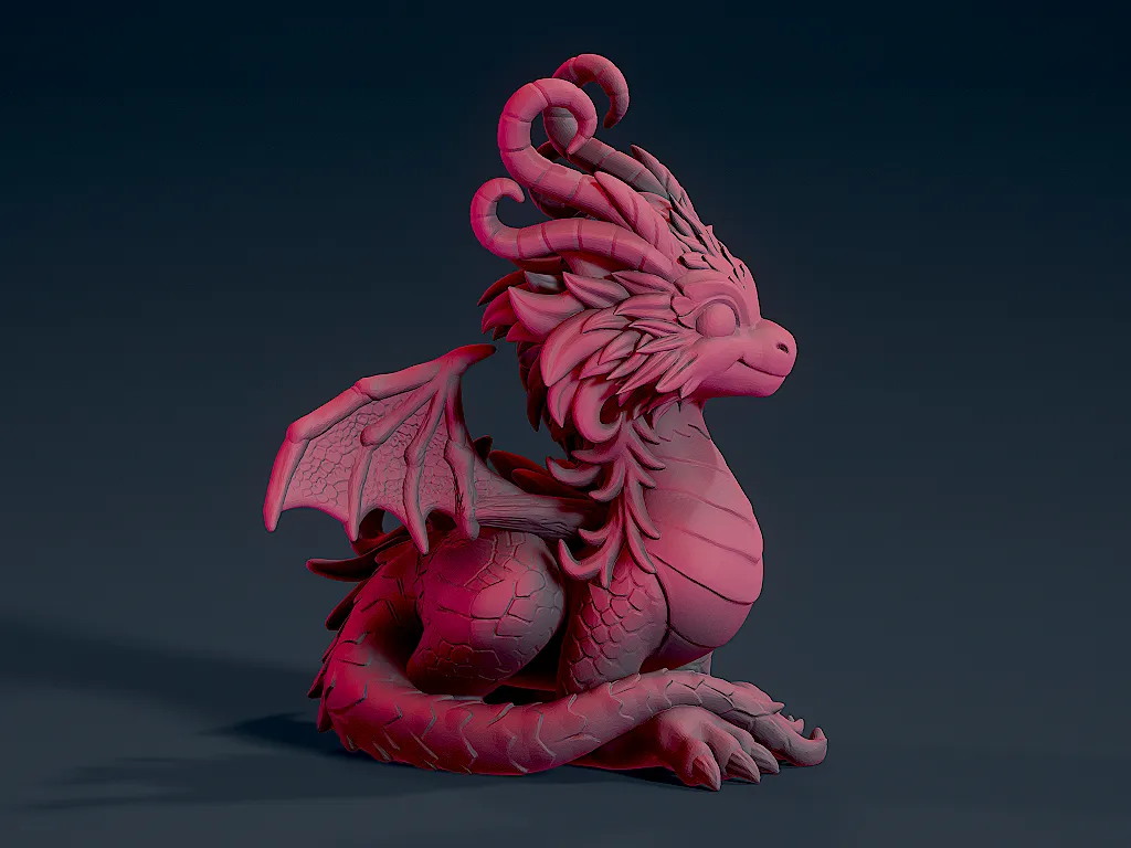 Cute Dragon 2 by miniShev | Download free STL model | Printables.com