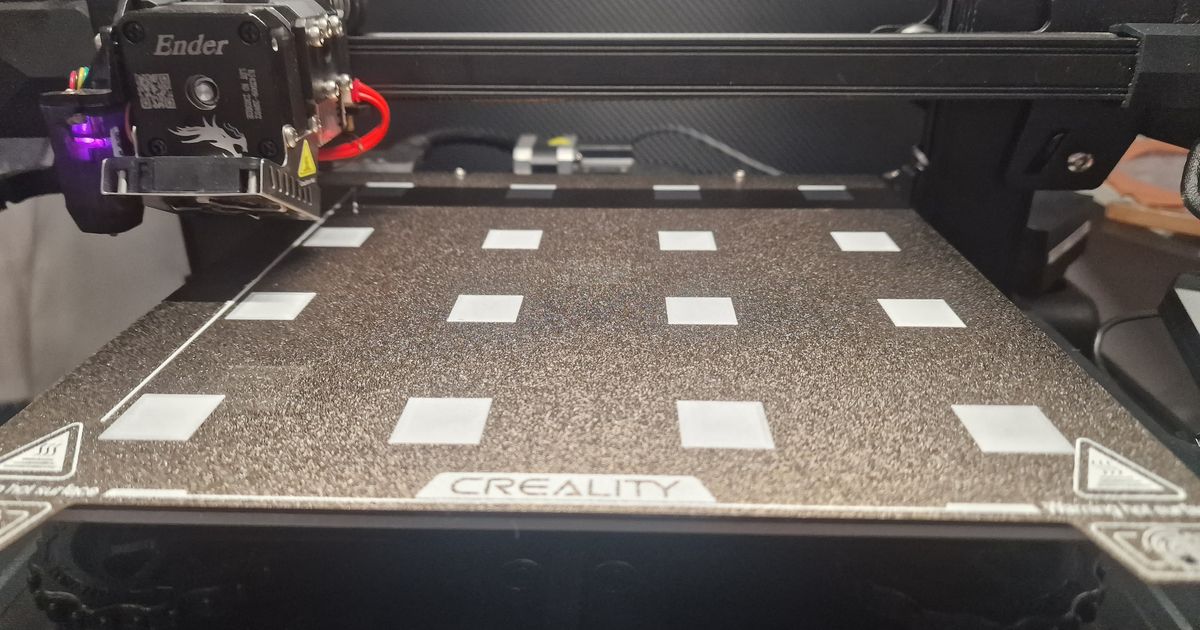 Ender 3 Bed Level Test Print _ ender 3 test print leveling 3D Models to ...
