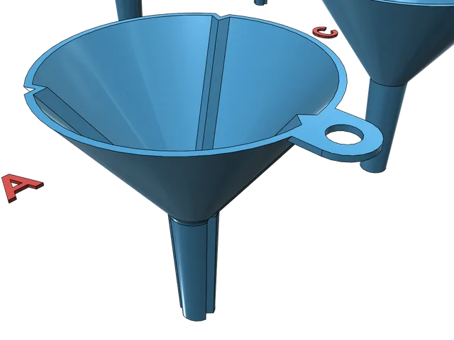 Funnel Funnels ventilated airvent size set 40 versions trychter trychtyr trychtyre easy print without support tested