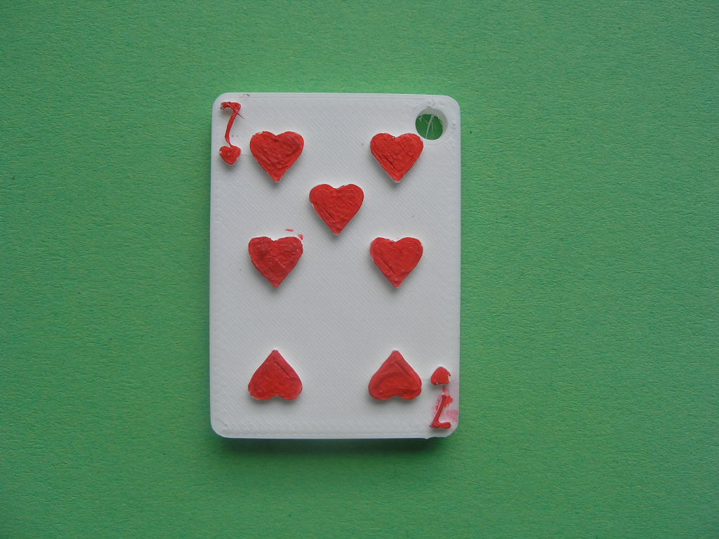 Přívěšek na klíče - karty, srdce (Keychain - cards, hearts)