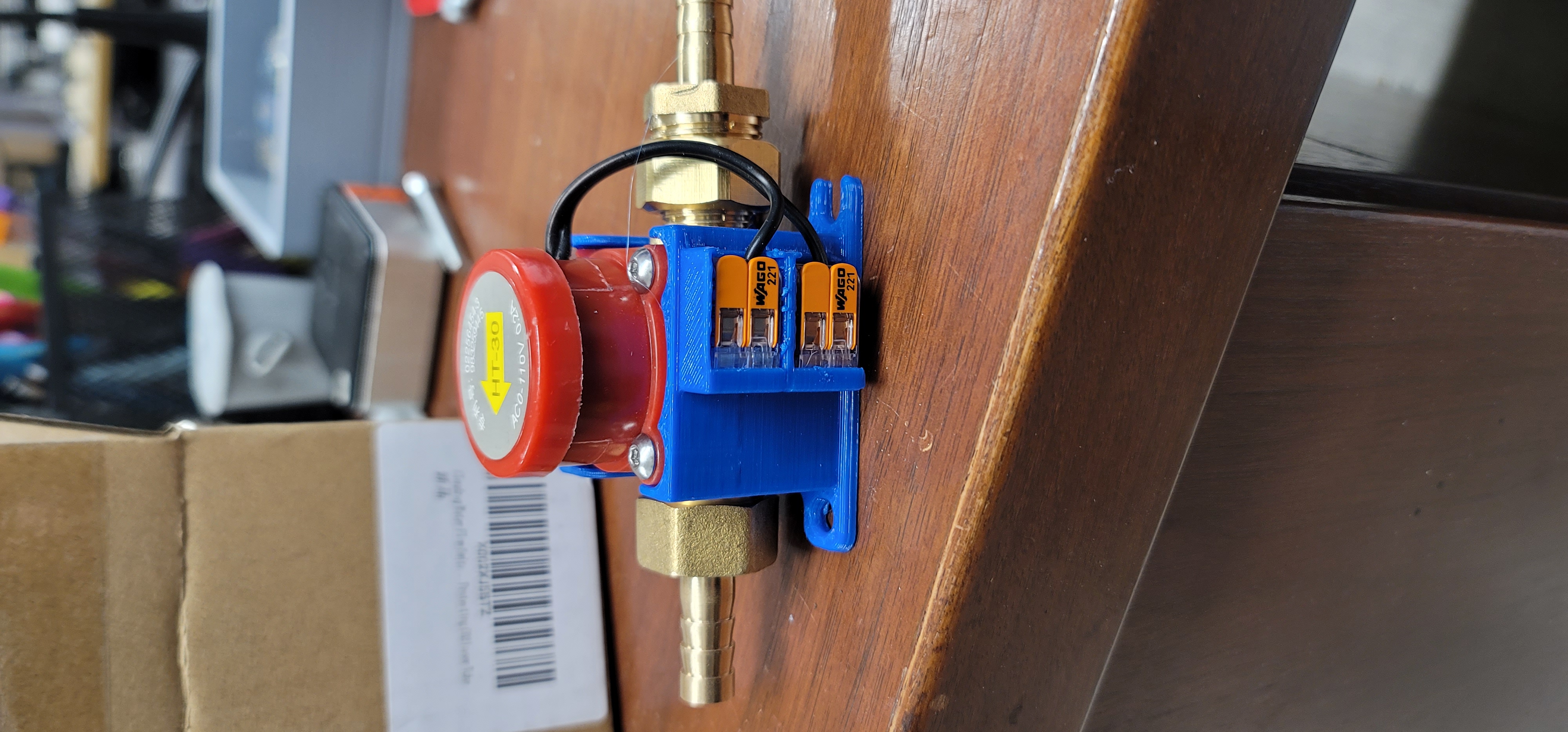 Cloudray HT30 Coolant Flow Sensor Mount with optional WAGO Connector Mounts