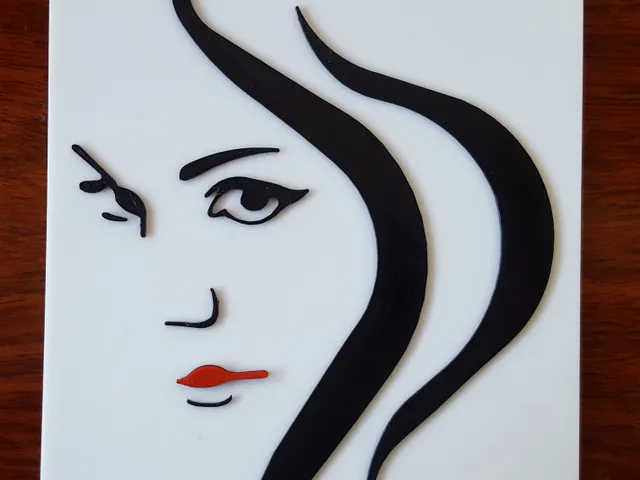 Silueta de rostro femenino.