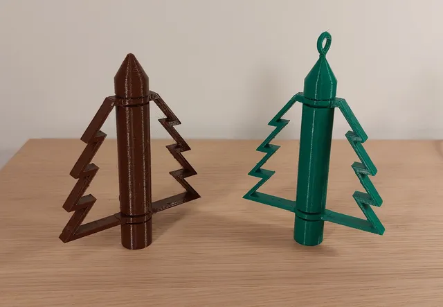 Spinning Christmas Tree | Simple Print in Place Model