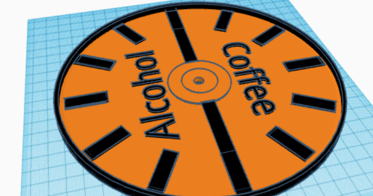 Alcohol Time - Coffee Time: Clock by John G. | Download free STL model ...