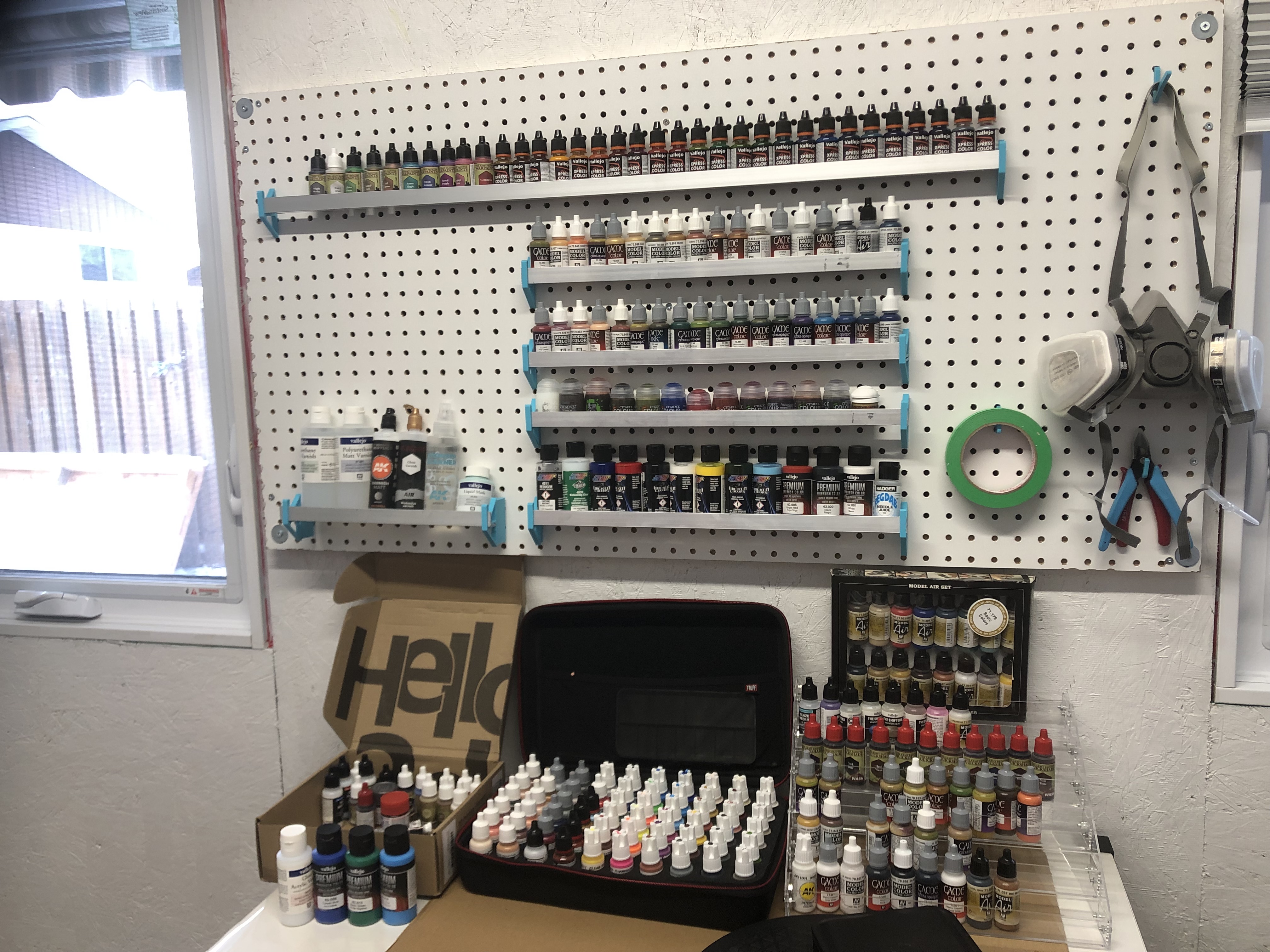 Pegboard Paint Holder