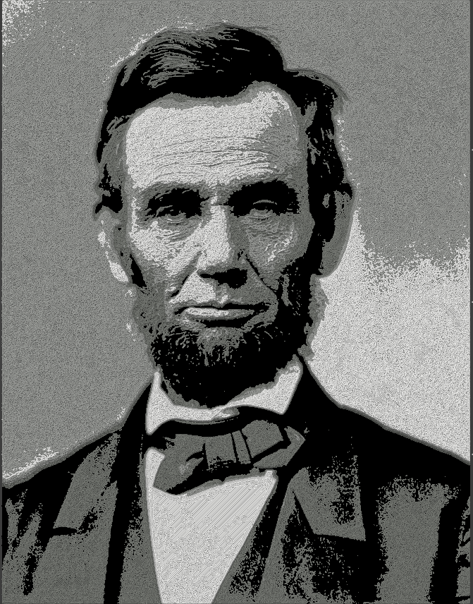 Abraham Lincoln Portrait by Alexander Gardner 1863 (HueForge)