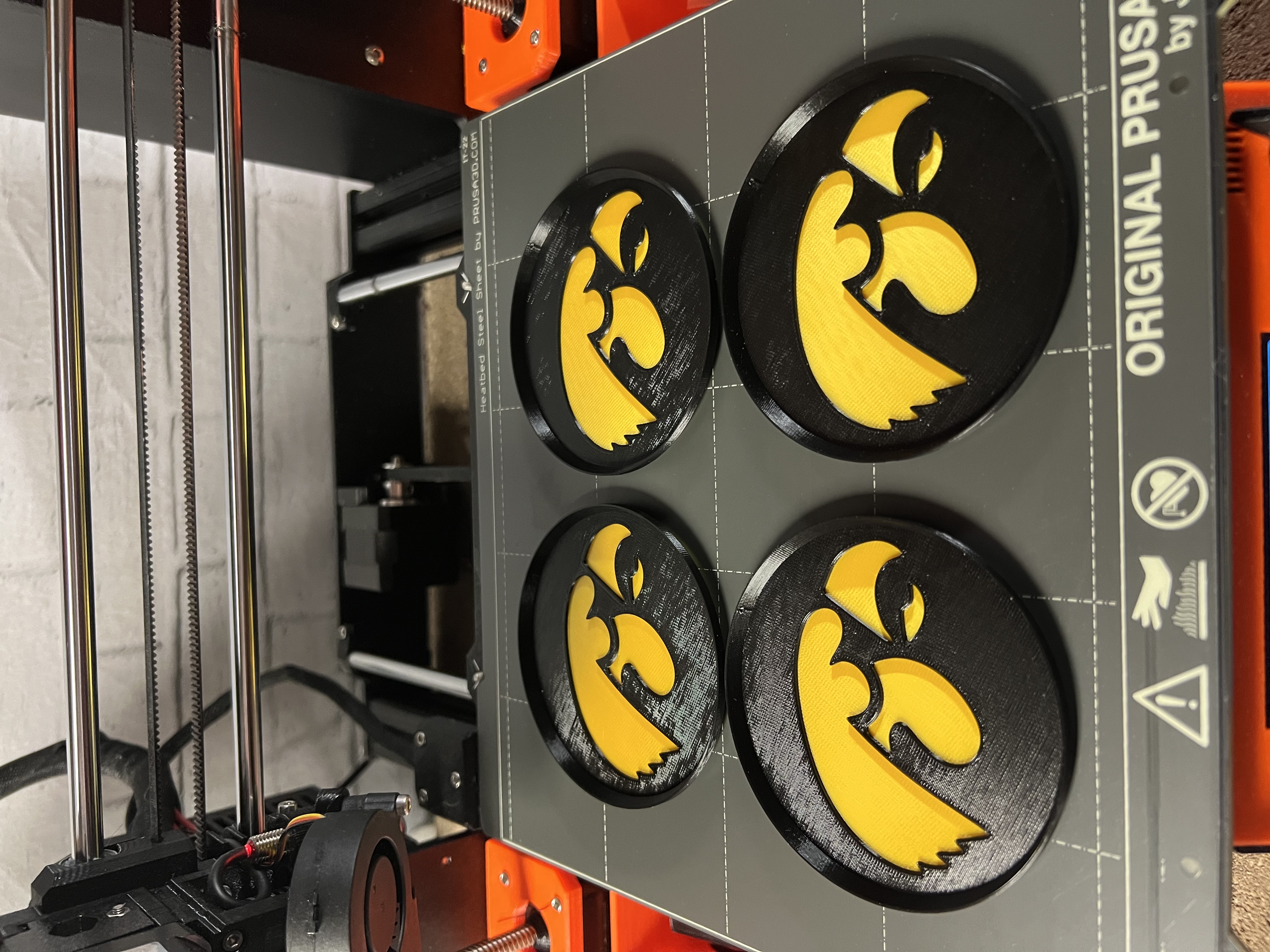 Iowa Hawkeye Coasters - Recessed