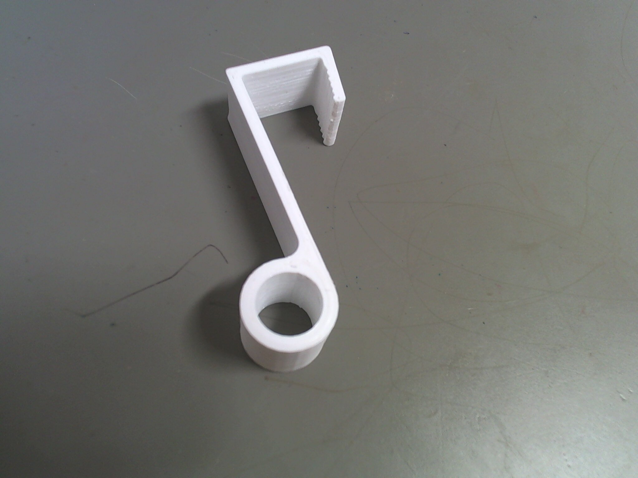 Holder for curtain rod; curtain hook (FreeCAD) Halter für Gardinenstange; Gardinenhaken