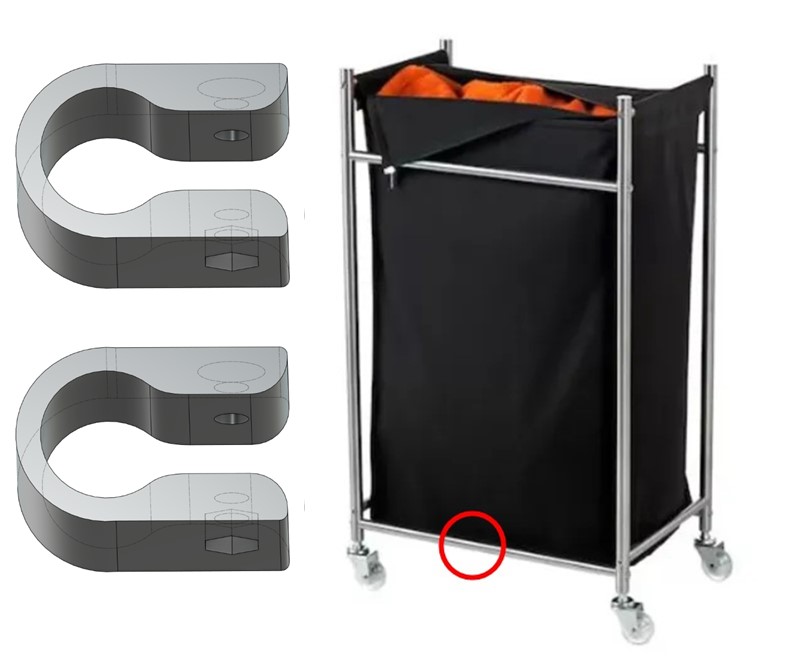 IKEA Brogrund Laundry Basket Support System