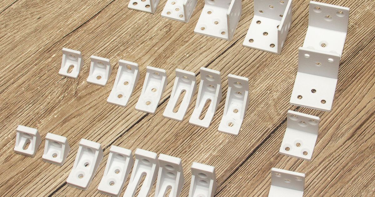 Updated Bracket bundle 14 Lbrackets and 16 corner braces (3mm and