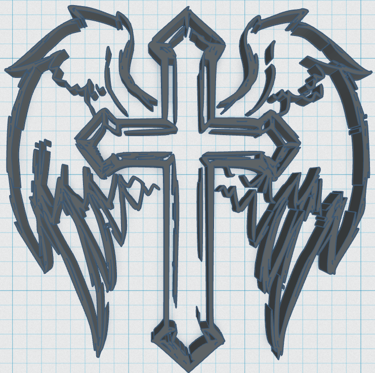 Miniatura 2 do modelo 3D Winged Cross Coaster 1