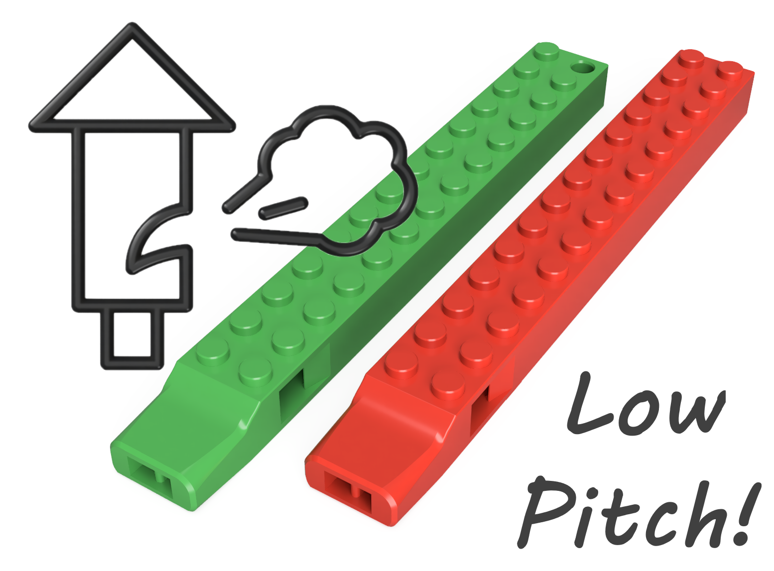 Steam Train Whistle (Building bricks compatible)