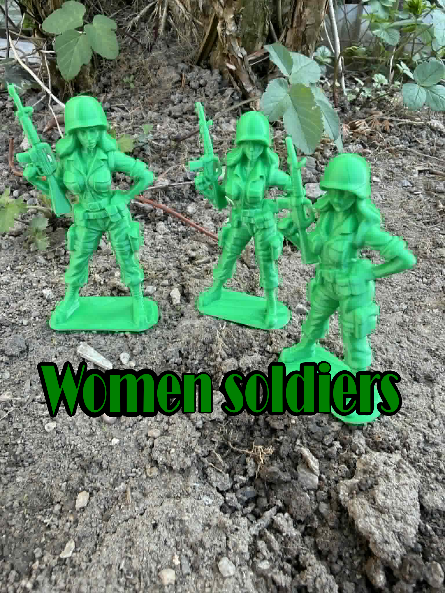 Women toy soldiers