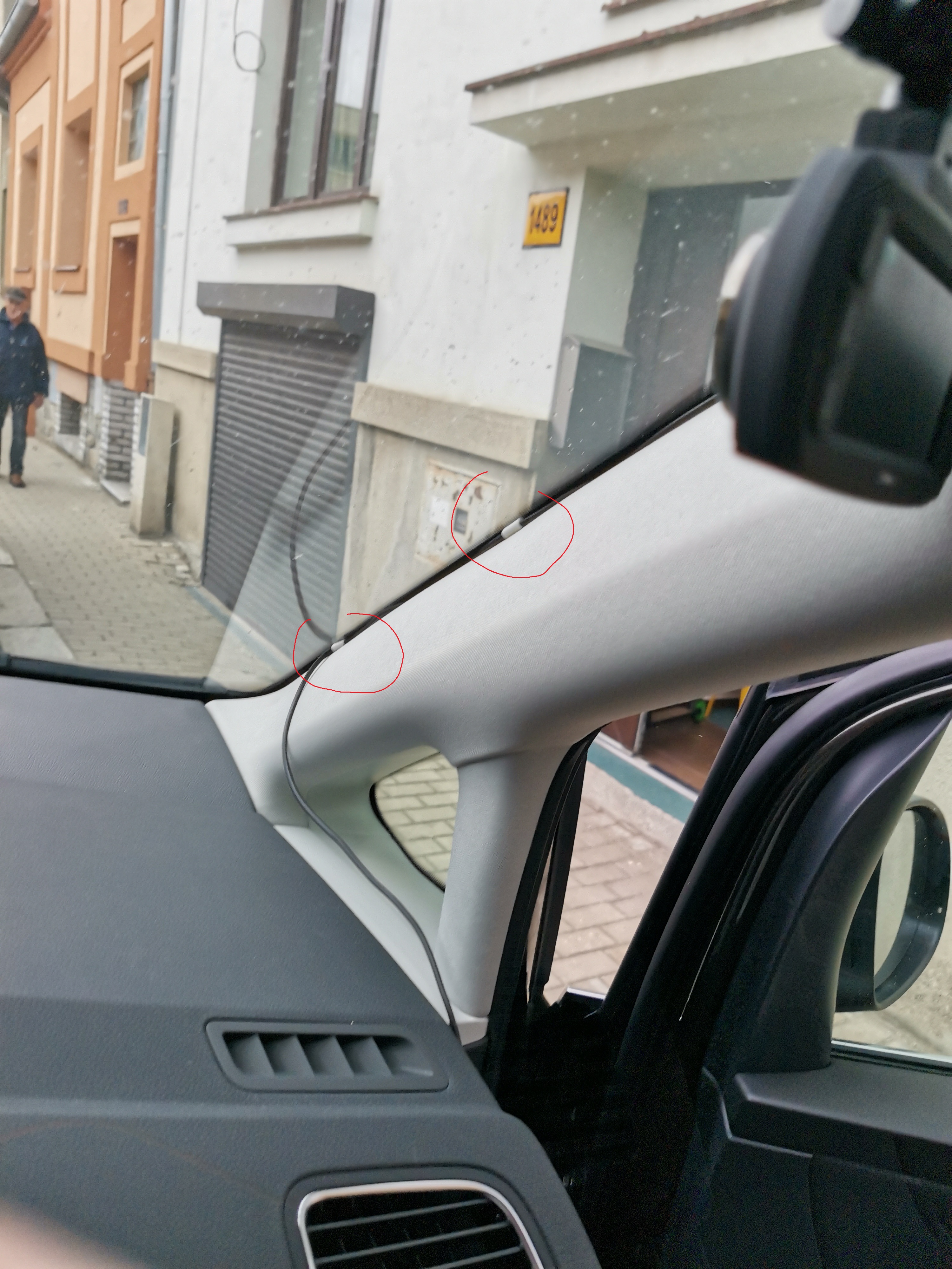 Car camera cable holder