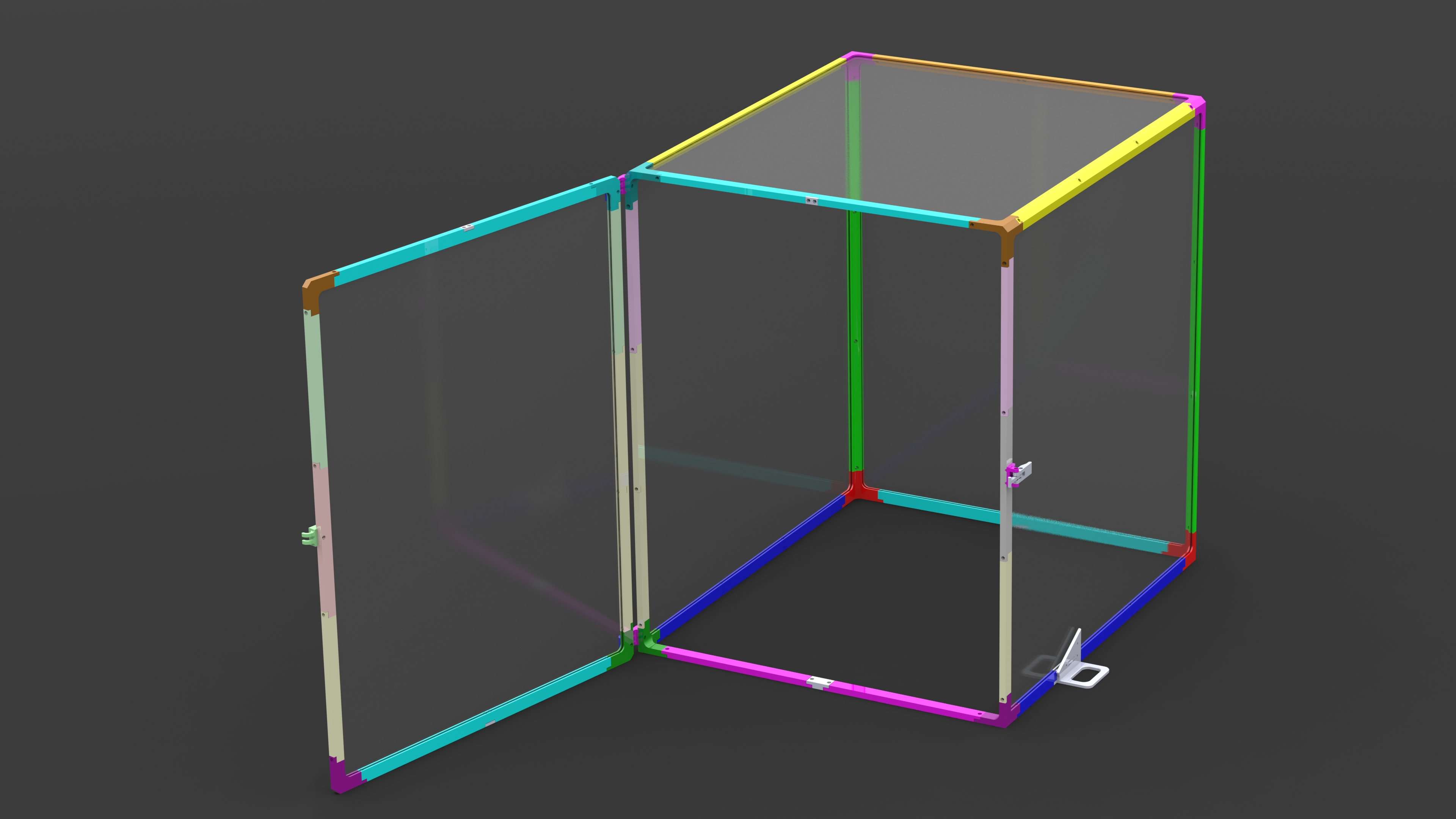 3D printer enclosure fully printed