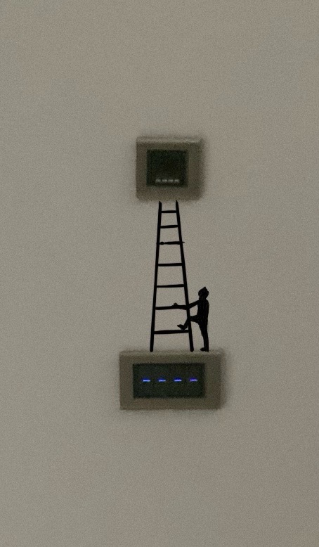 up stairs
