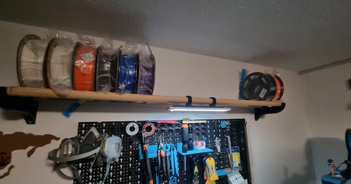 Strip Bar Light Mounts by Kushi3l Download free STL model