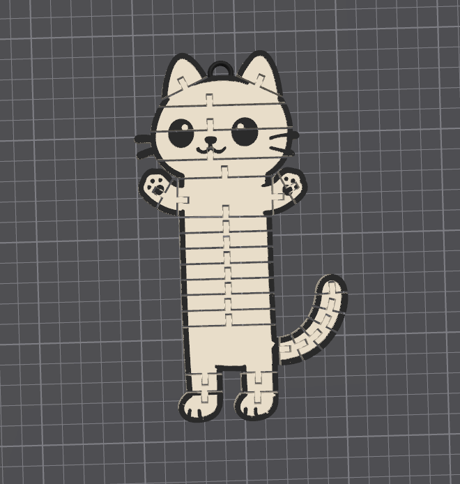 Miniatura 13 do modelo 3D Flexy Chibi Long Cat FLAT MULTICOLOR version