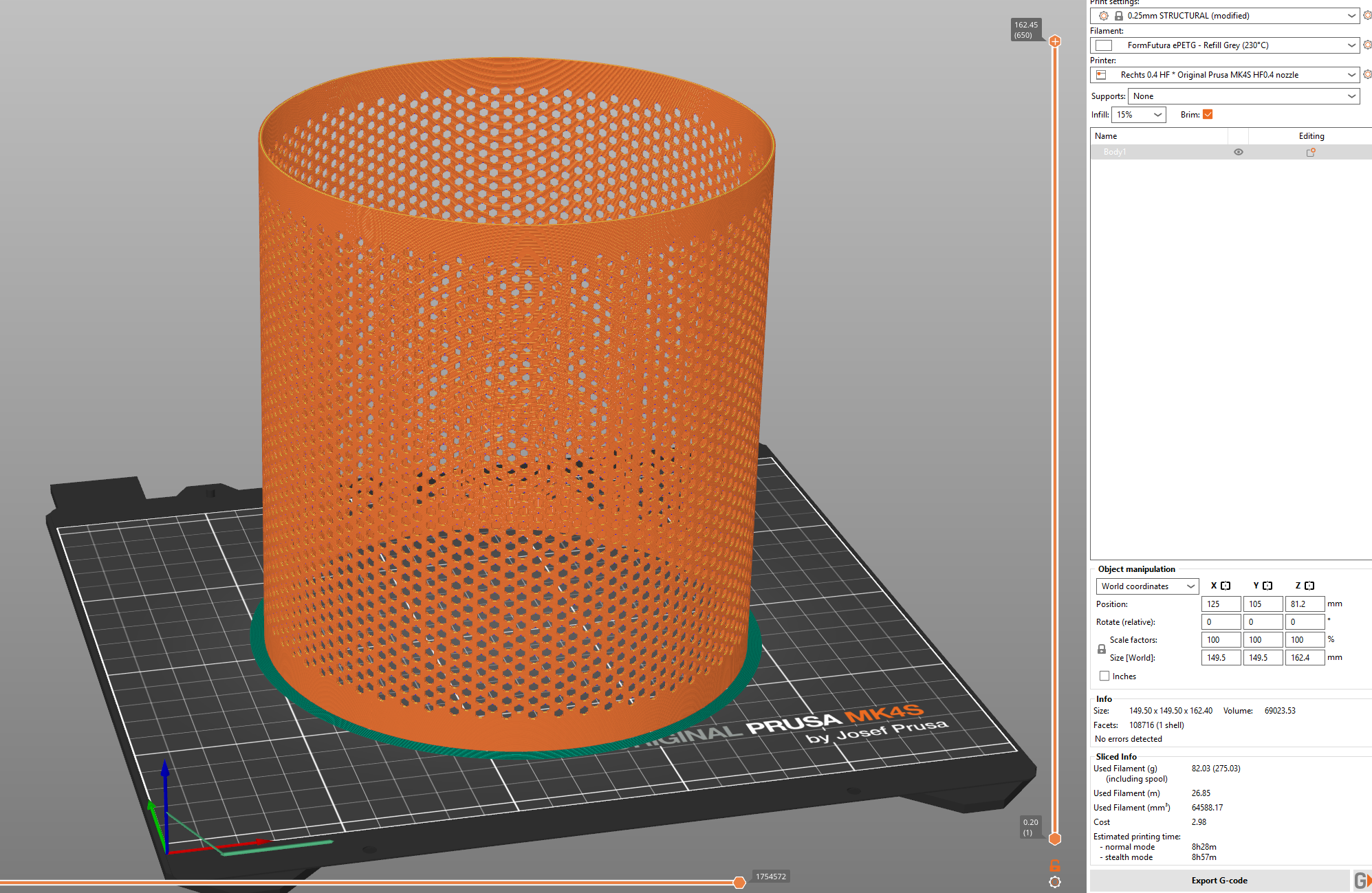 Perforated bucket for Intex Skimmer created by wociscz
