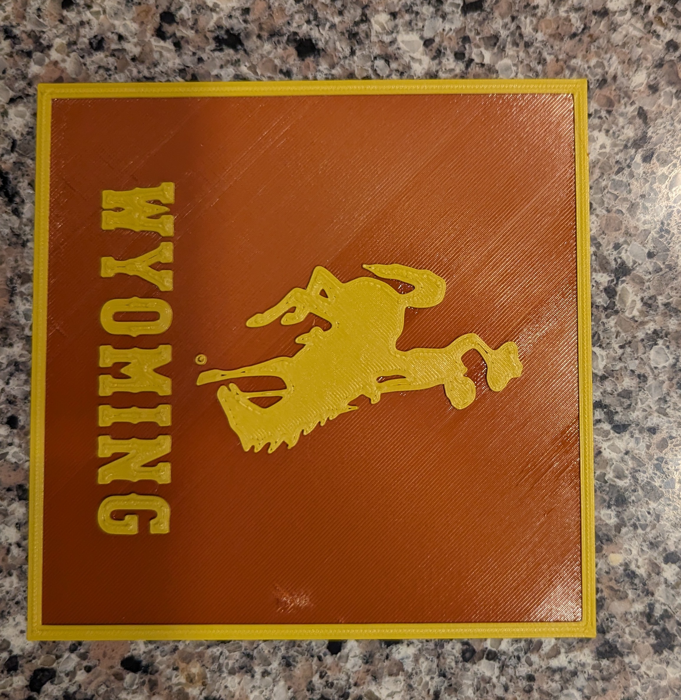 Wyoming Bucking Horse logo placard