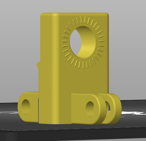 Action Camera Mount for Sturdy Desk Arm 3D model thumbnail