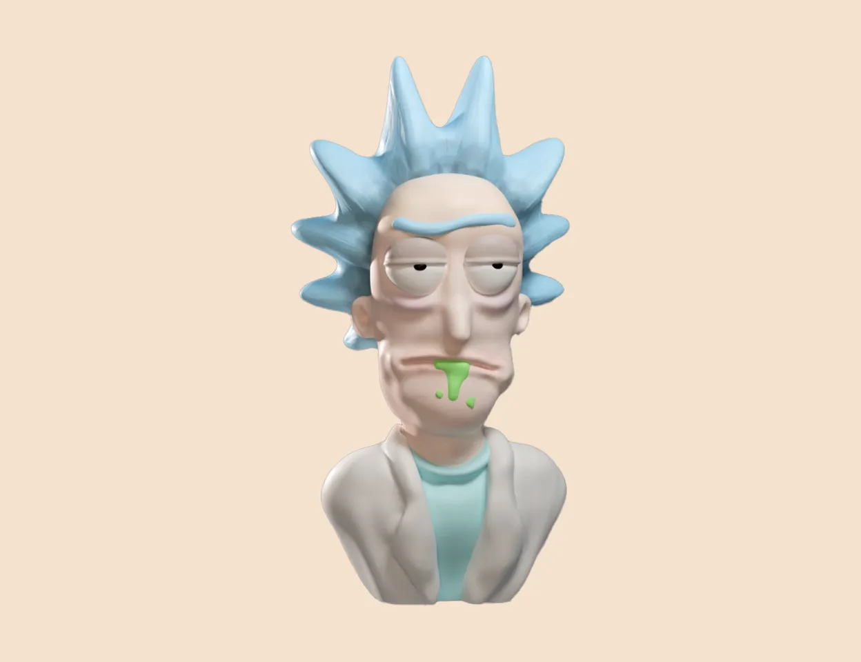 Rick and Morty - Rick Sanchez - Bust by Lukaku, Download free STL model