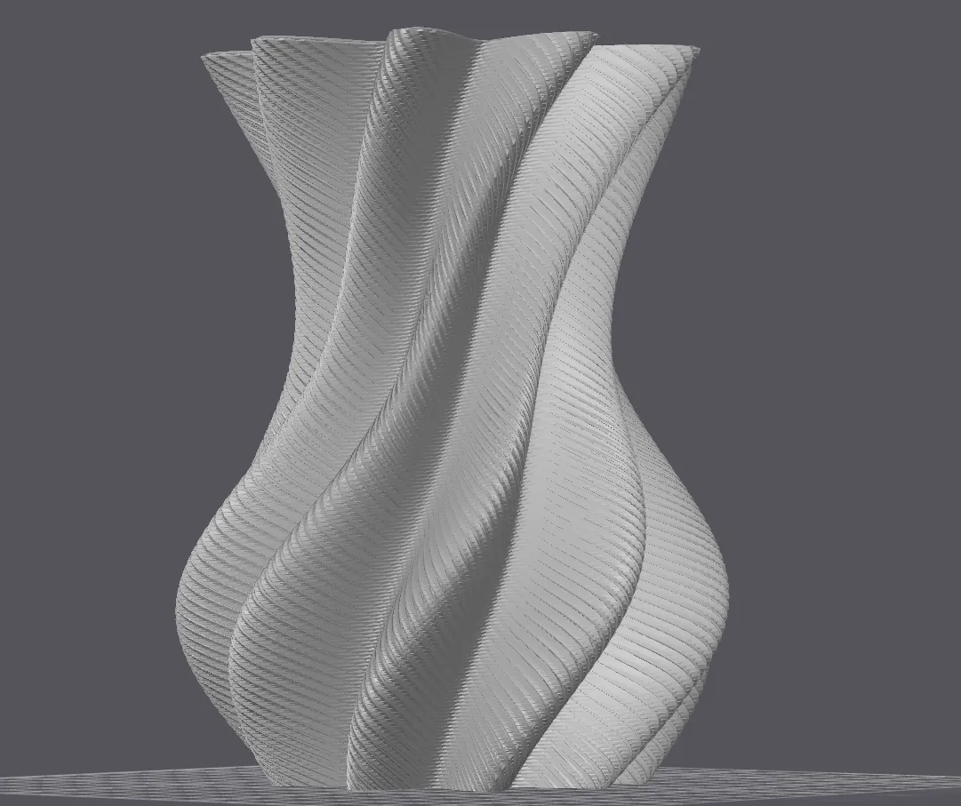 Smooth Waved and Twisted Single-Stripped Vase by Cristian Onescu 🇷🇴, Download  free STL model