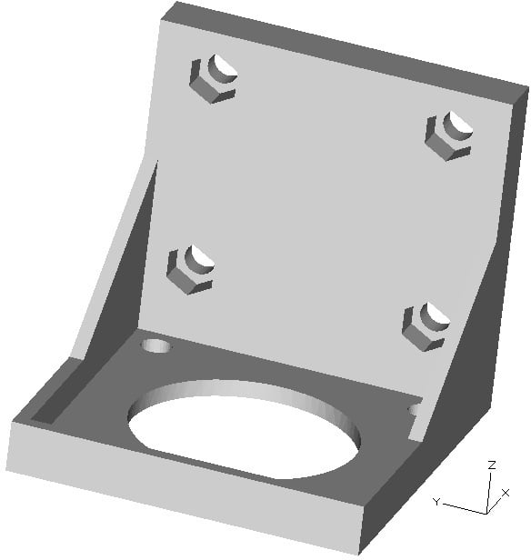 Holder for NEMA23 type stepper motor