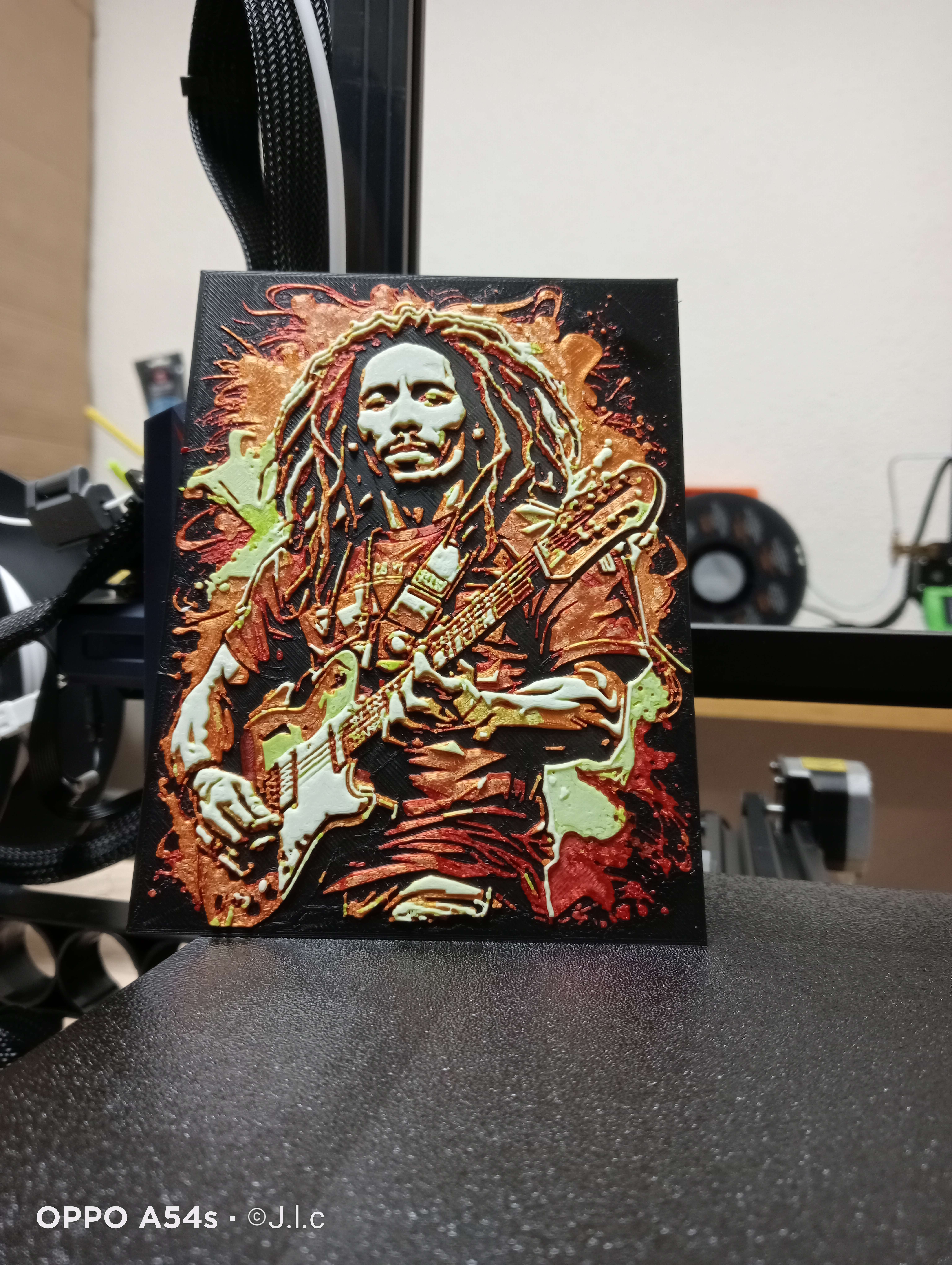 Bob Marley Hueforge Filamentpainting