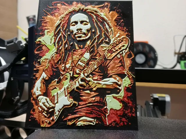 Bob Marley Hueforge Filamentpainting