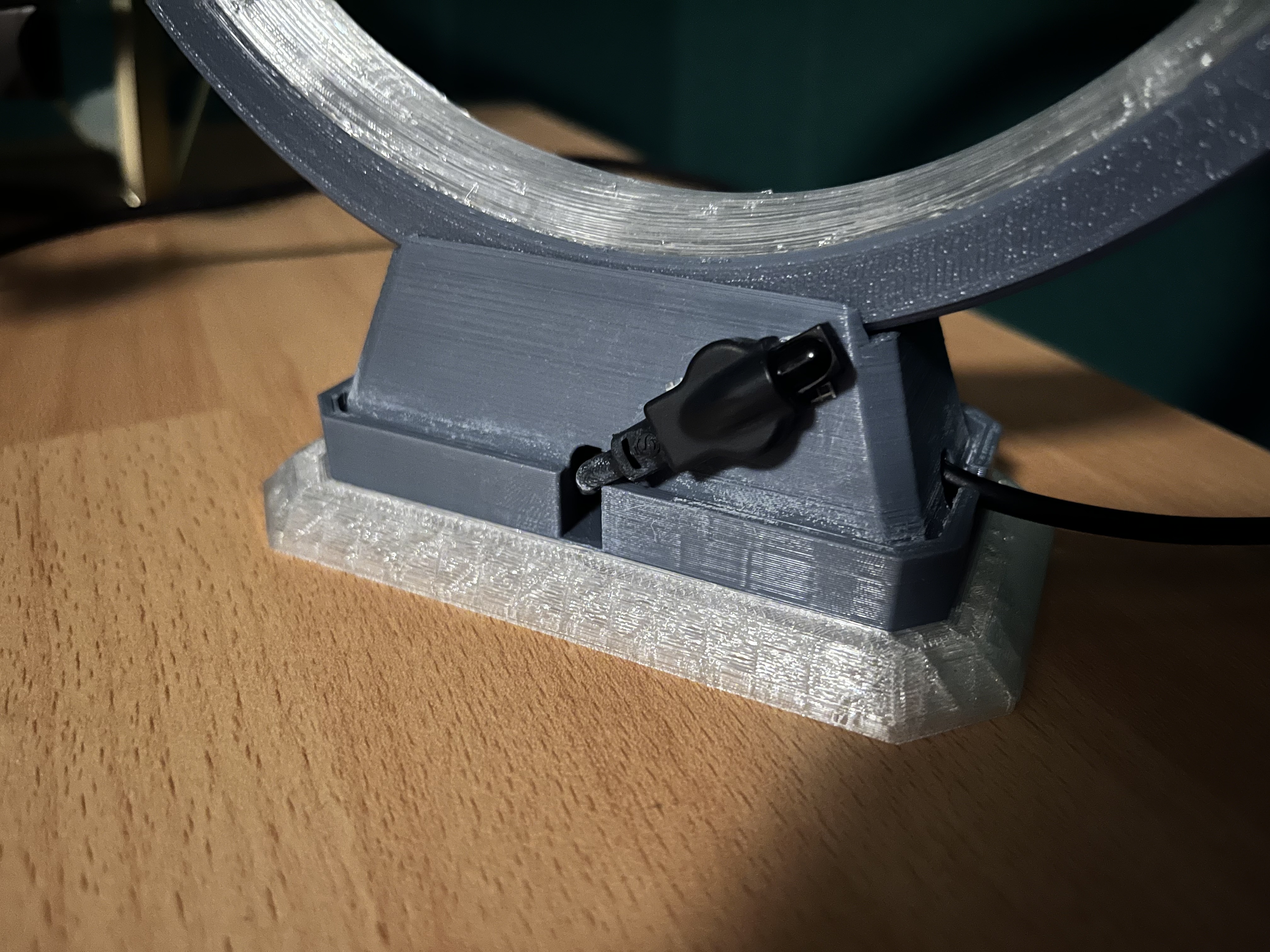 Bottom Cover with TPU Foot for Luke's 3D LED Ring Lamp