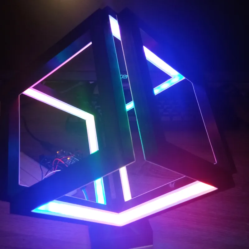 Led Cube, Infinity cube light by mijo11, Download free STL model
