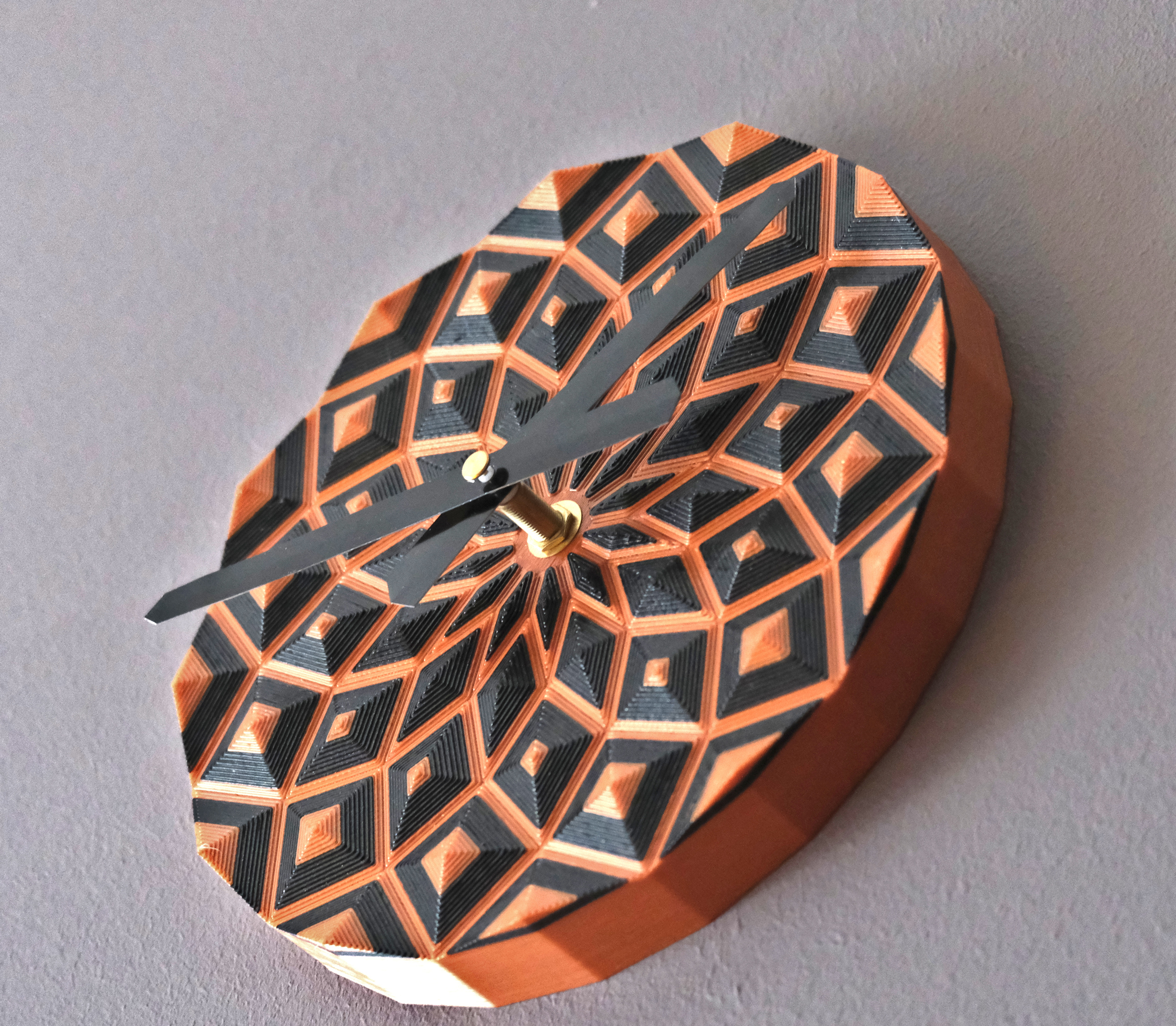 Miniatura 6 do modelo 3D Poly Rosette Wall Clock
