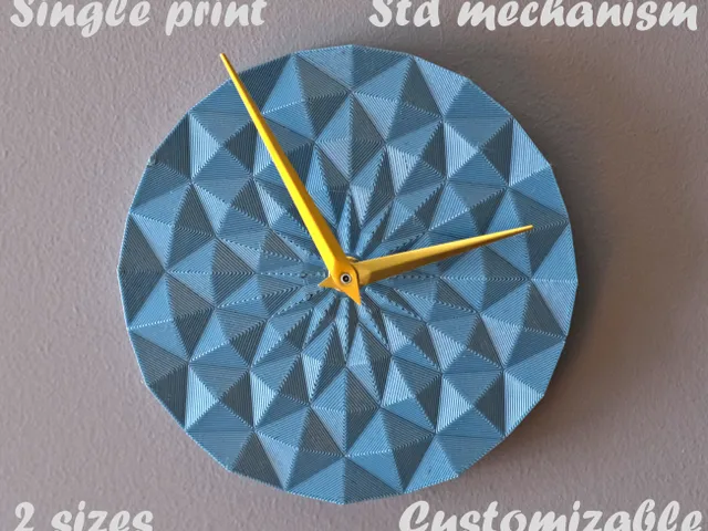 Poly Rosette Wall Clock