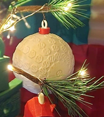 Voron Chistmas ornament sphere no supports.