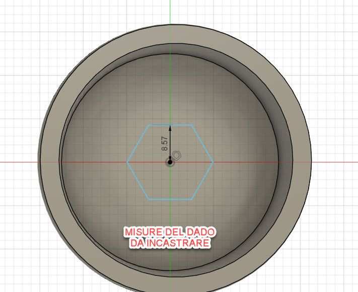 Tappo/Manopola Per Vaporella Zephir con Esagono filettato originale da 17 mm